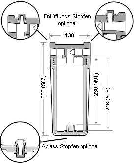 Geh�useabmessungen FFU-N37 und FFU-N47